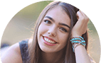 Smiling young woman with healthy teeth