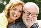 Older couple with brilliant white smile